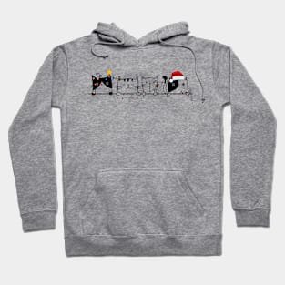 Funny peeking cats christmas Hoodie